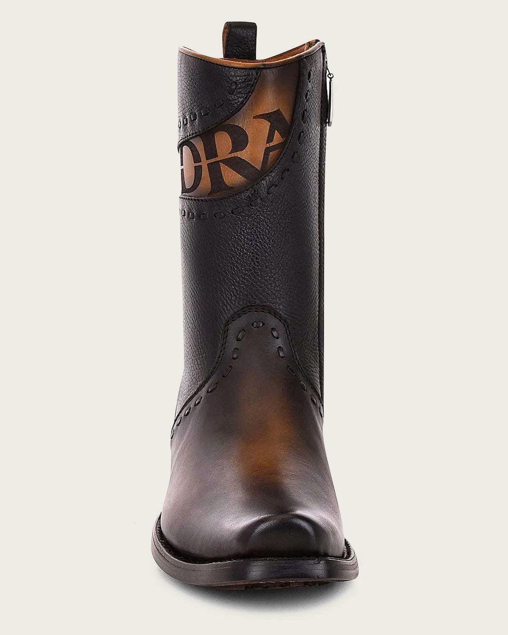 Hand-Painted Design: Each Cuadra brown leather boot is one-of-a-kind.
