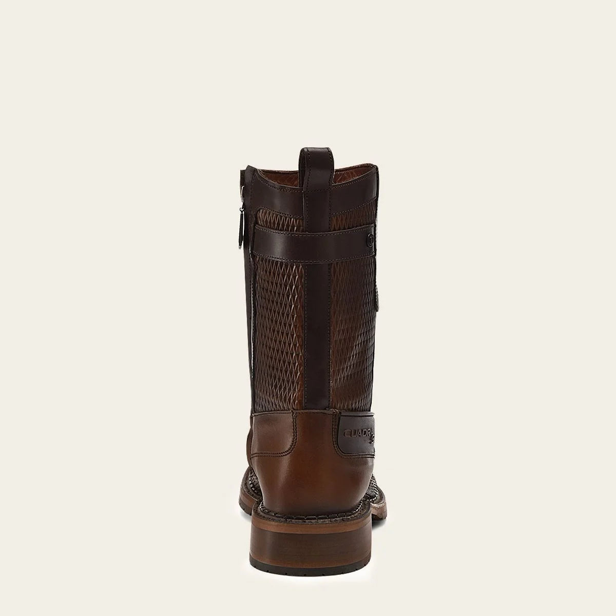 Handcrafted honey exotic leather boot