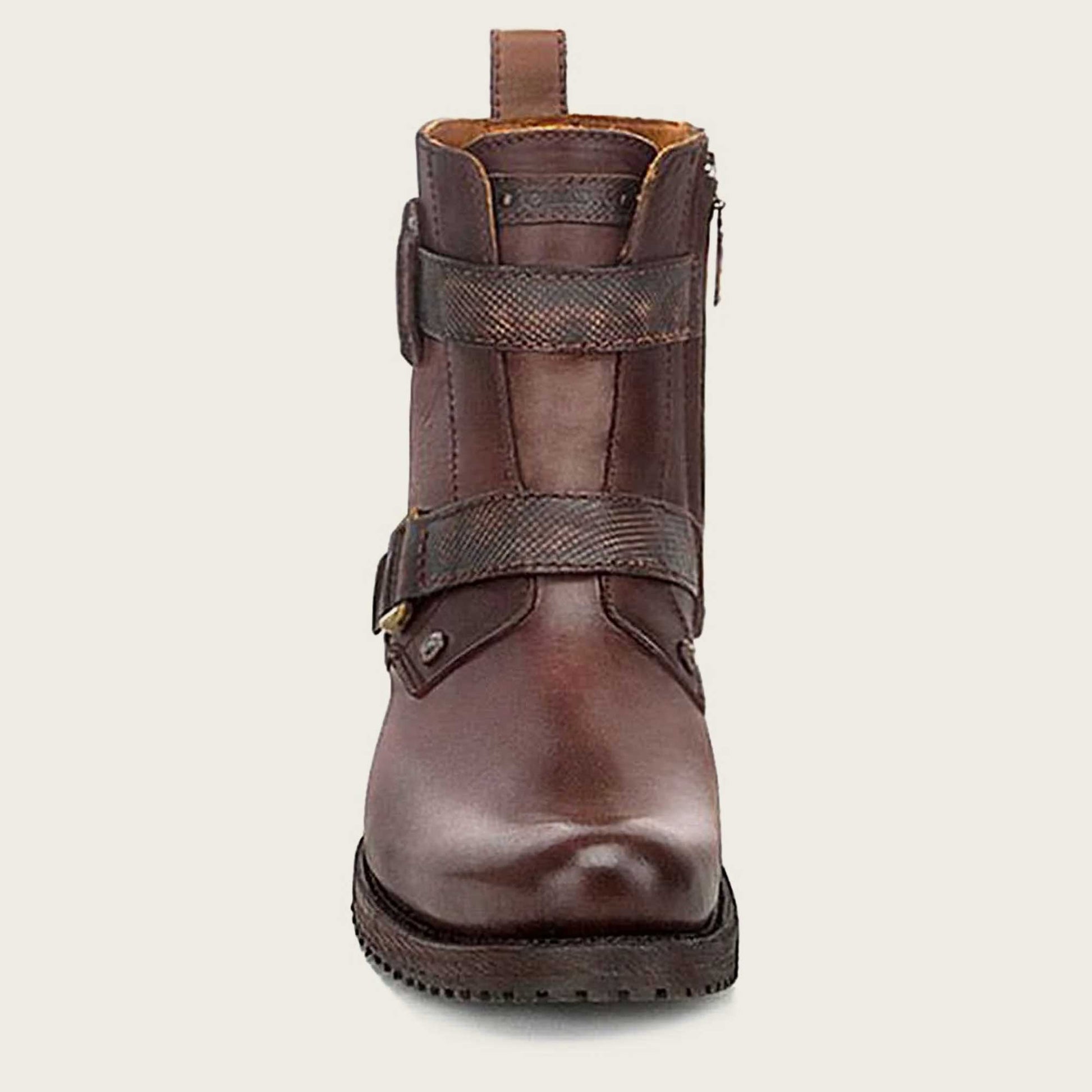 mens leather ankle brown boots