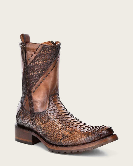Honey Python Cowboy Boots: Western Style.