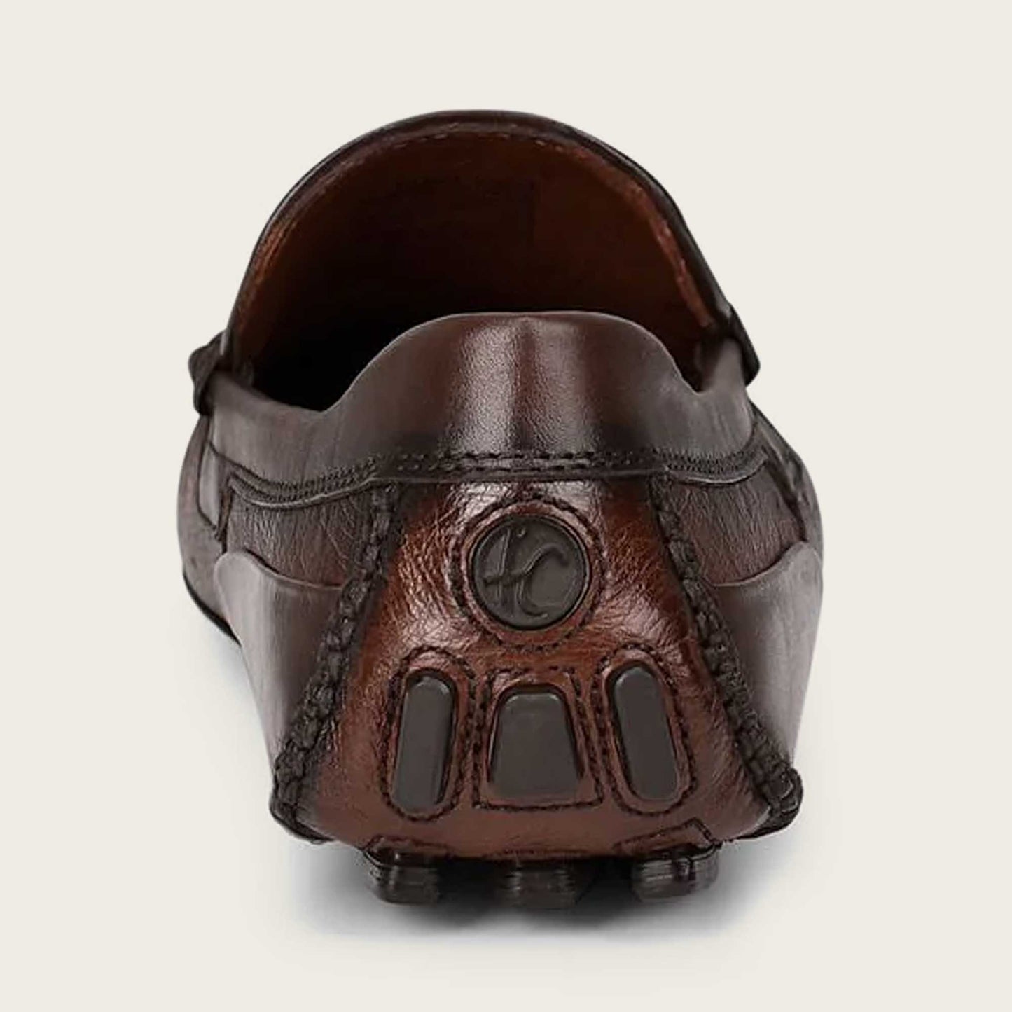 Exotic brown leather driver
