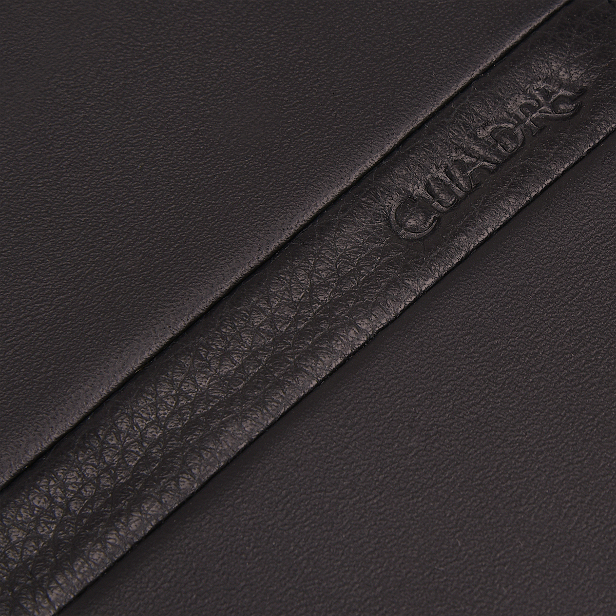 Contrasting leather strap brown leather wallet - 4597 - Cuadra Shop