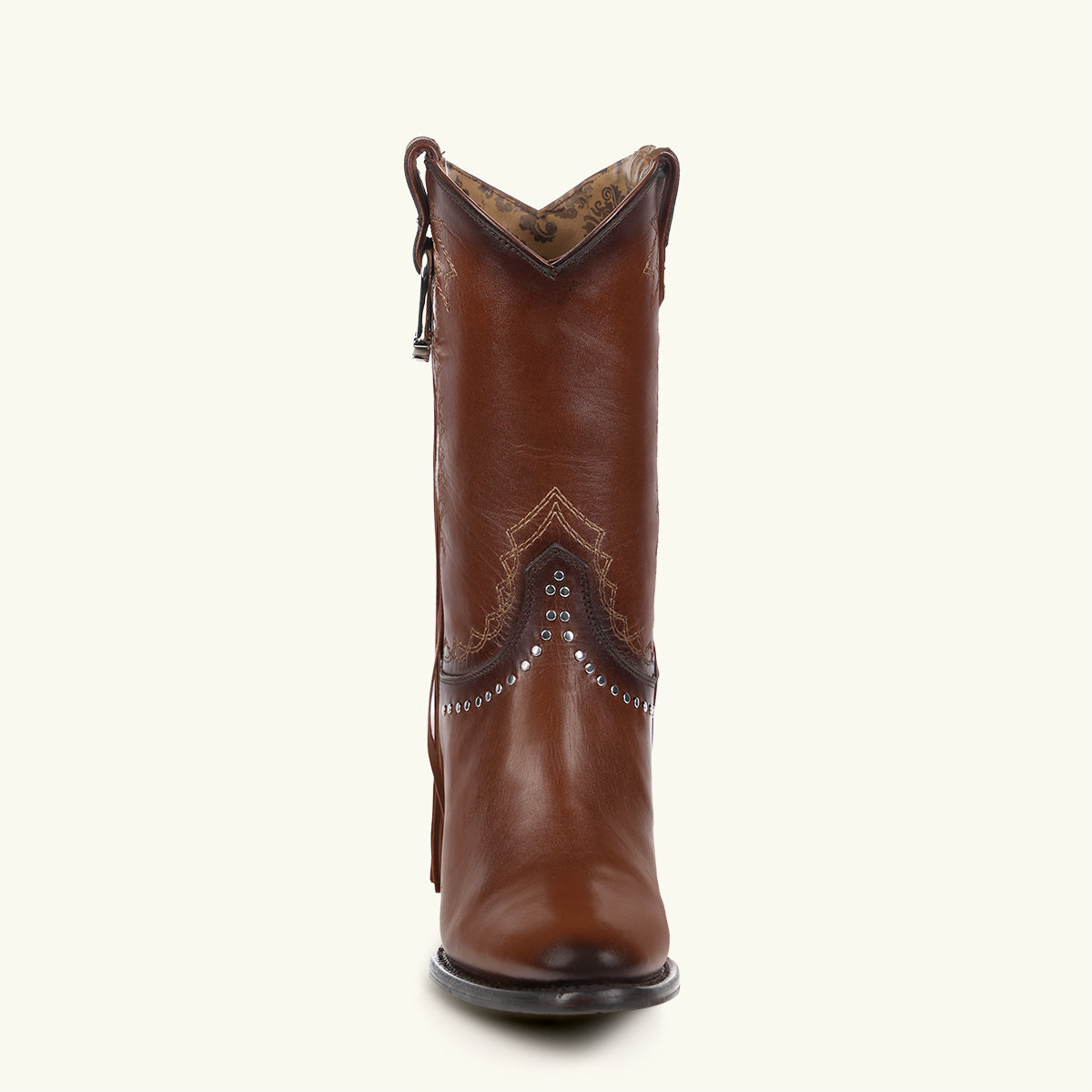 Handmade honey leather western style boot
