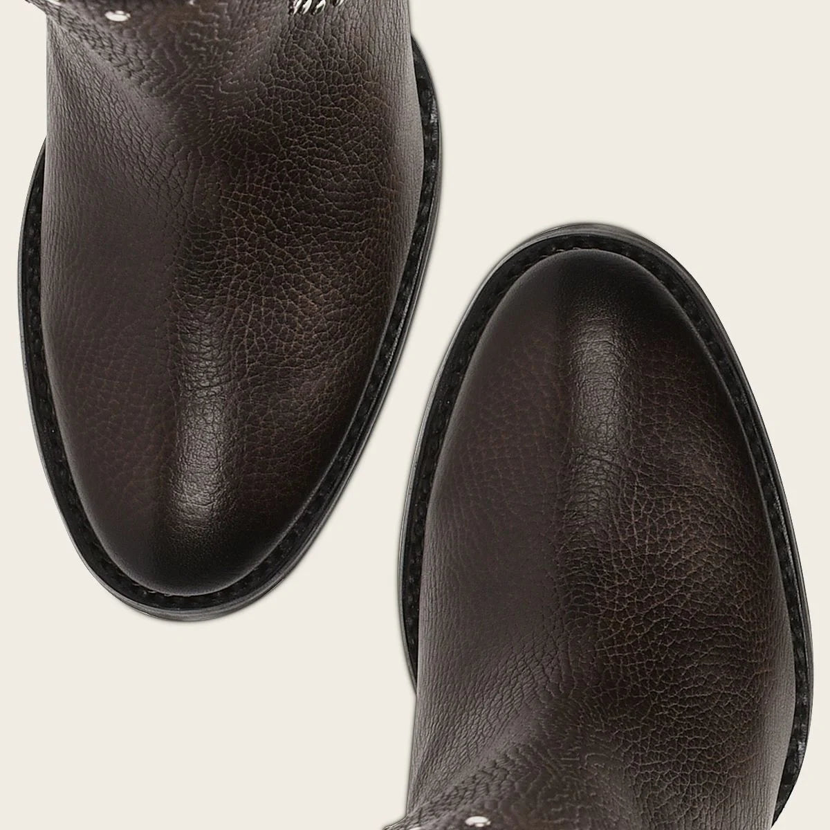 Dark Brown detailed leather