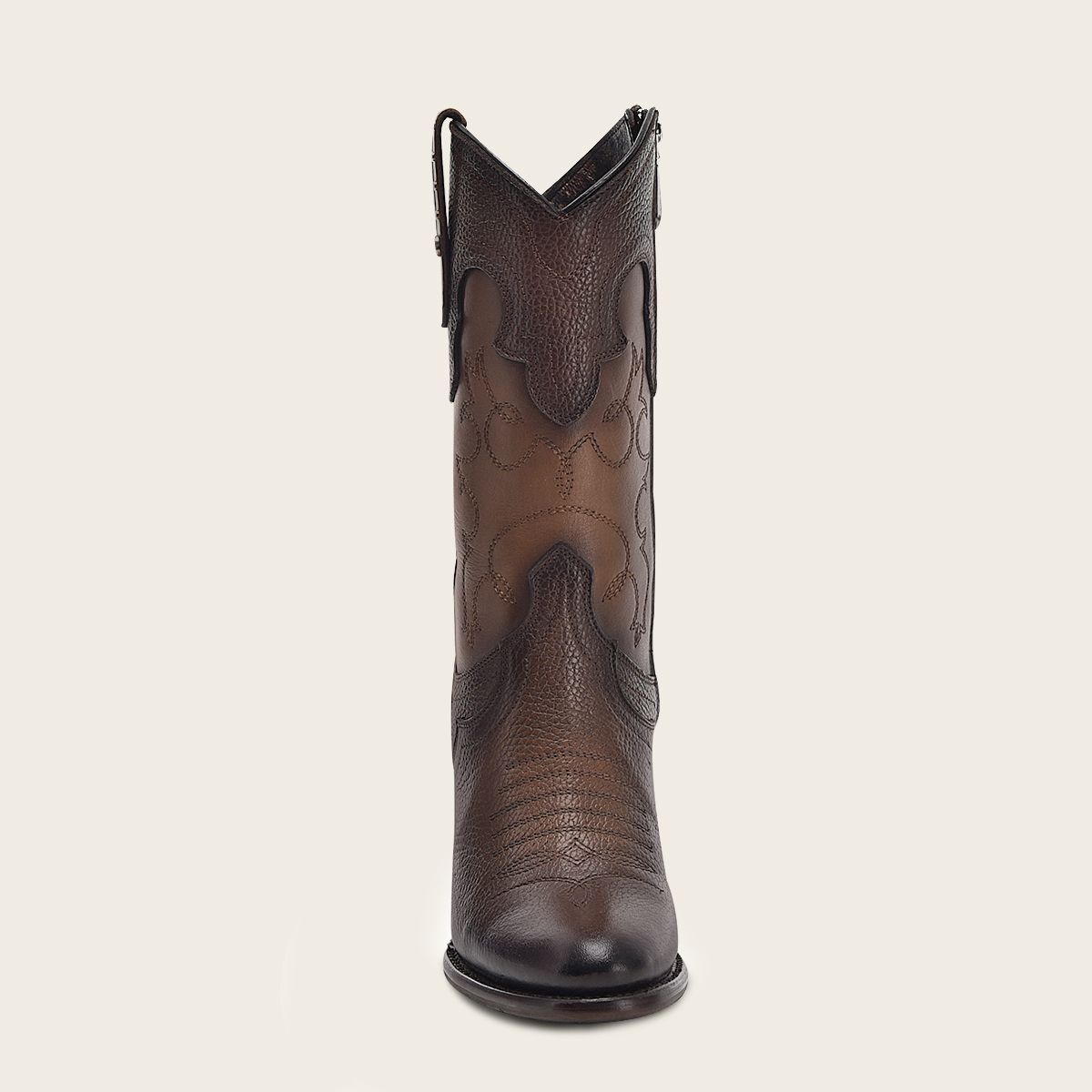Handmade brown traditional western leather boot