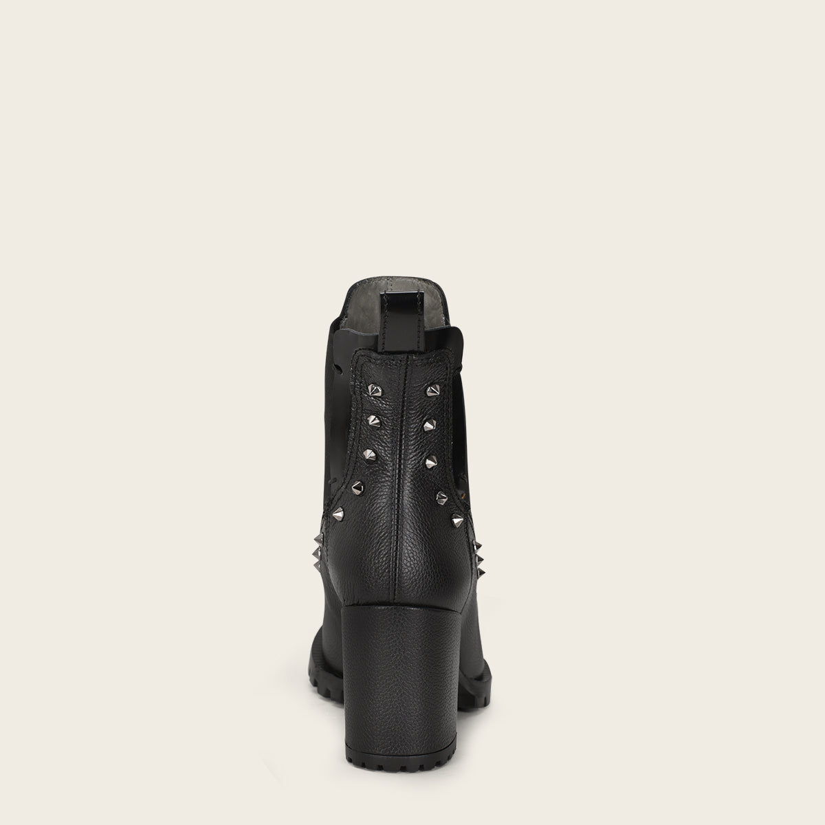 Urban black bootie with spike studs