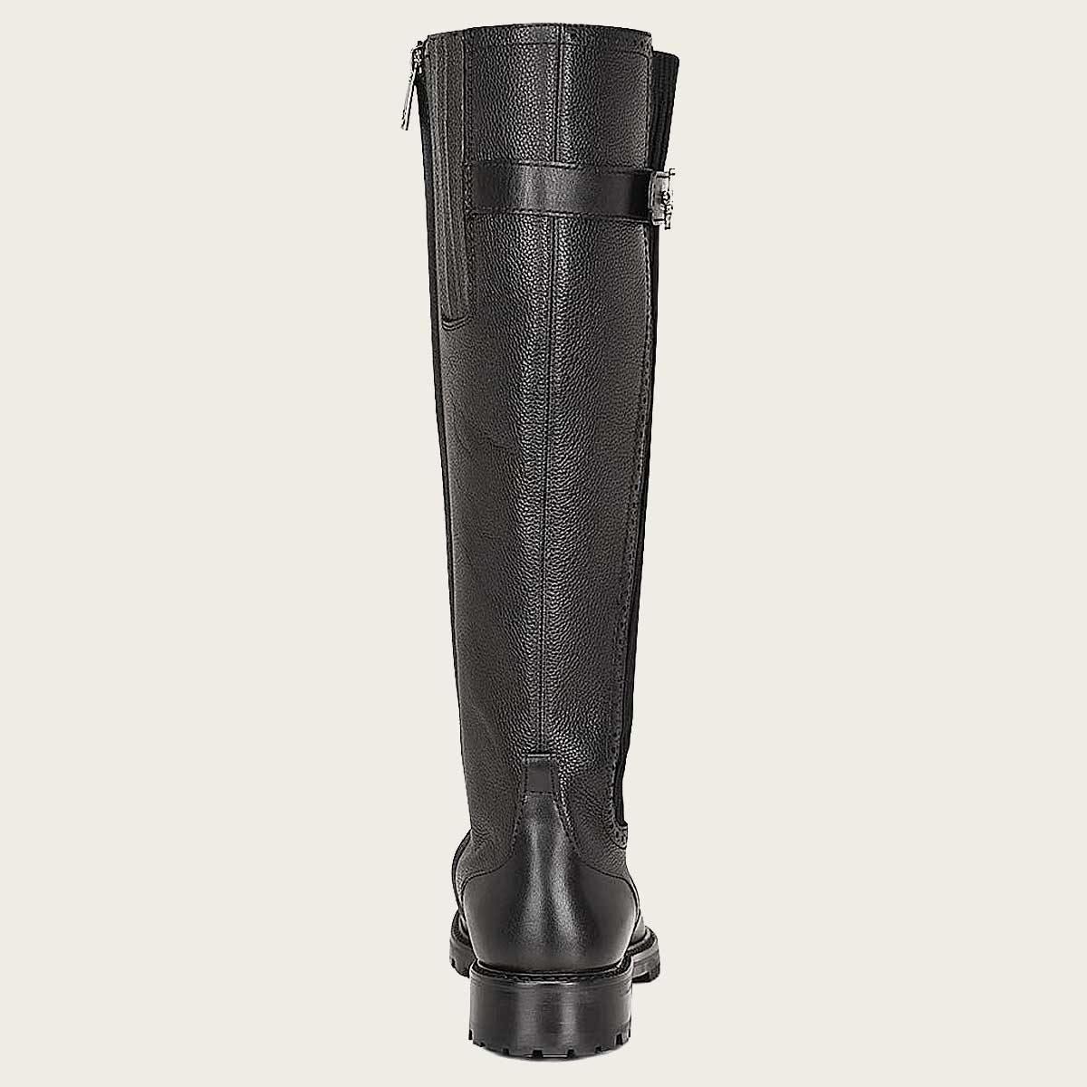 High boot black bovine leather boot