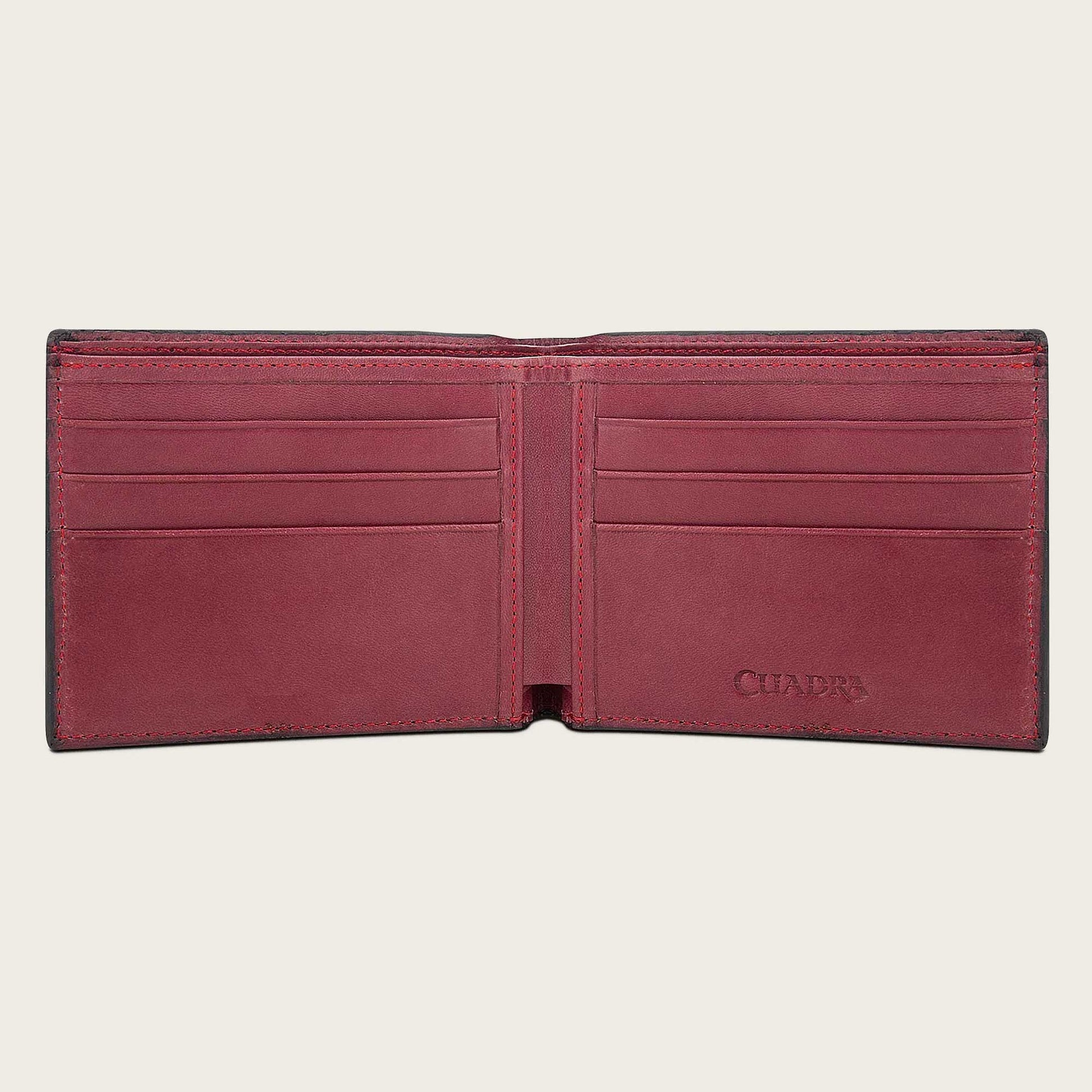 It has six card slots, all made from high-quality cowhide leather. You'll have enough room for all your important cards, like credit cards and IDs.