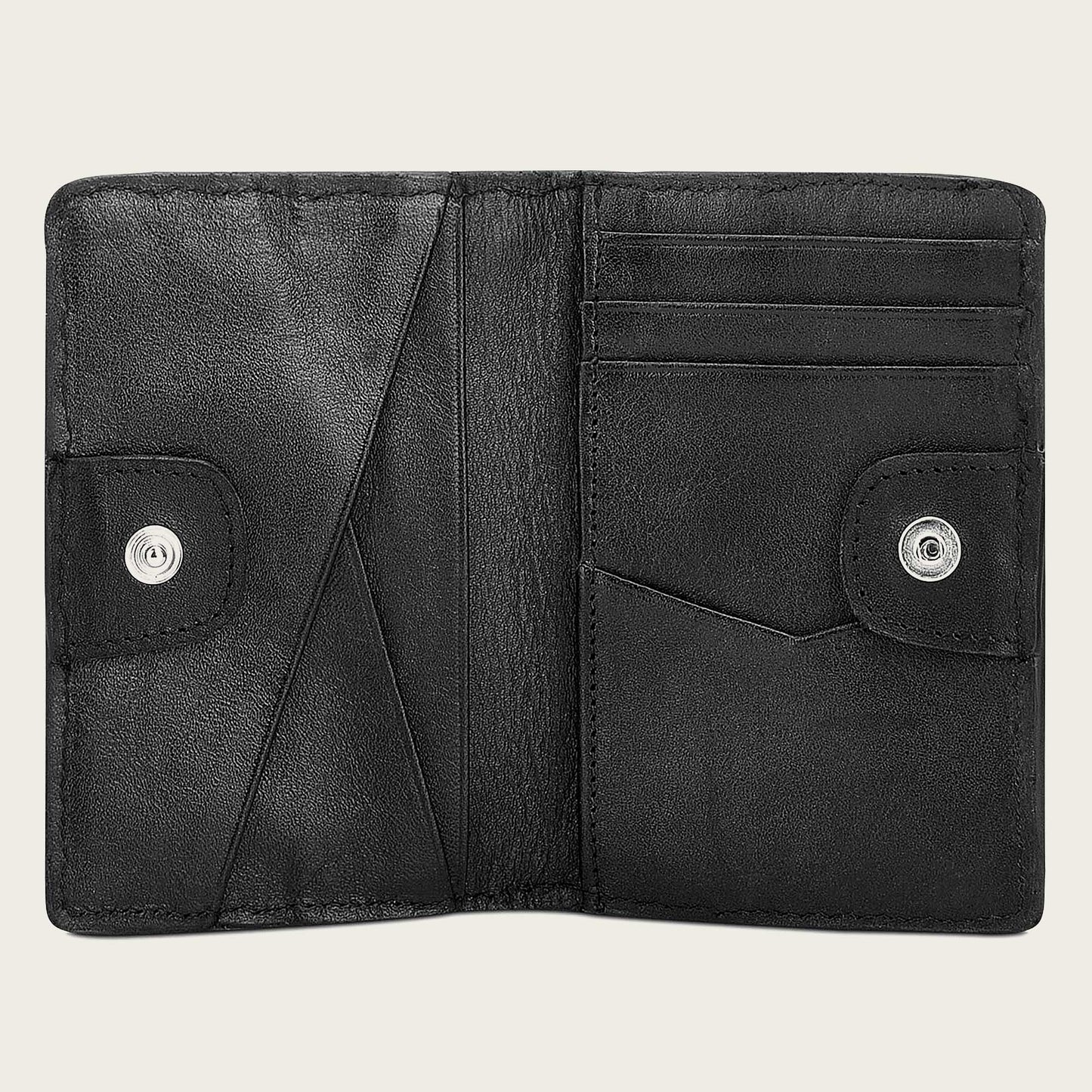 Handmade black leather cardholder