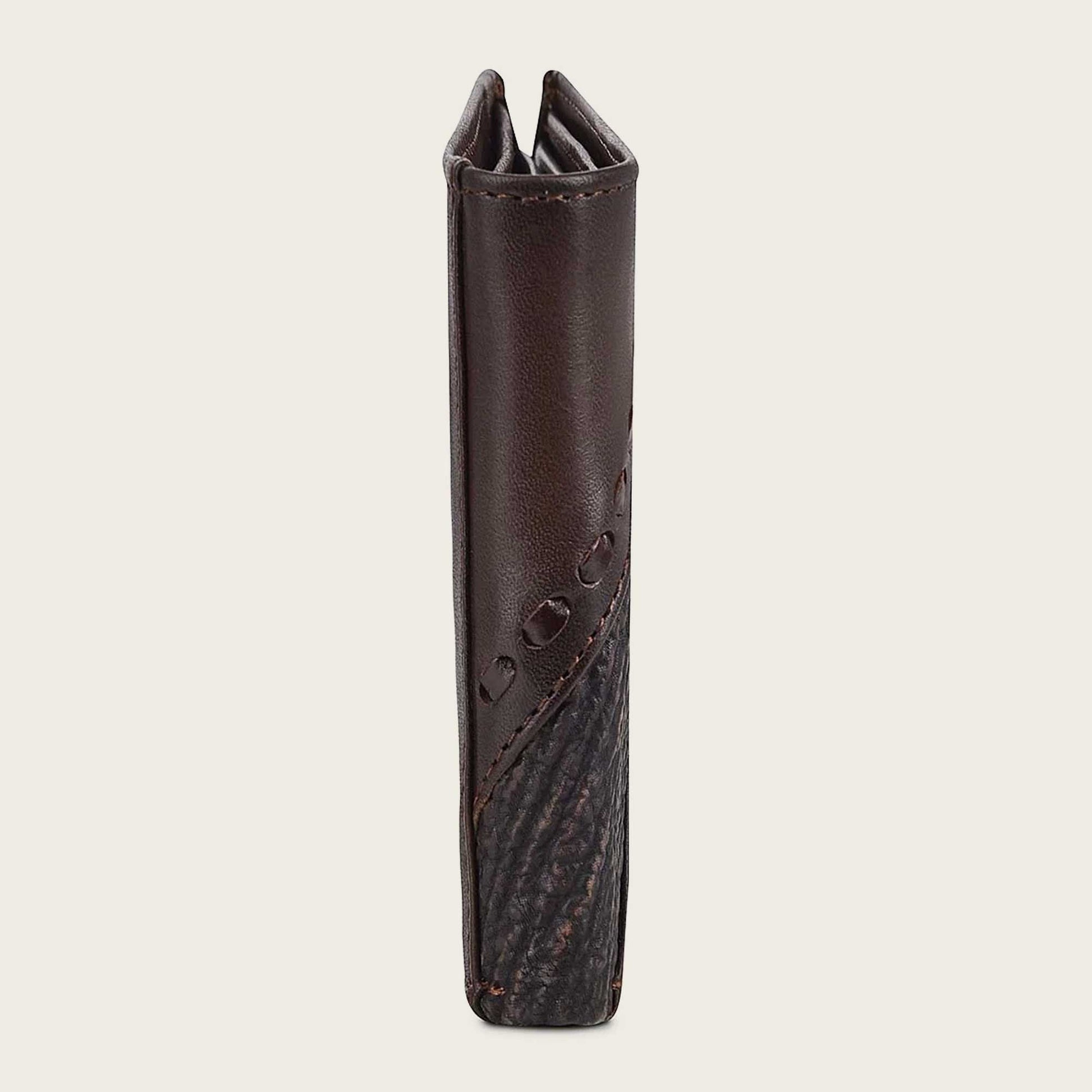B2910LT - Cuadra Black Classic Lizard Leather Bi Fold Wallet for Men