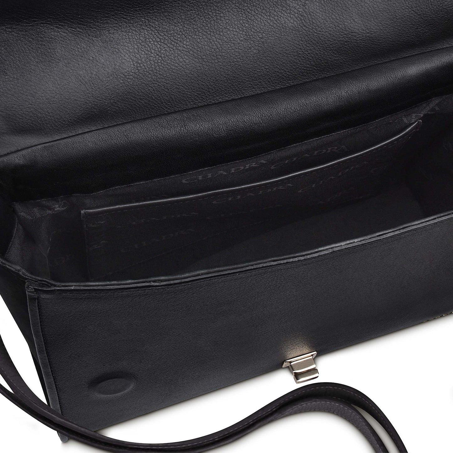 Franco Cuadra handwoven black leather satchel bag