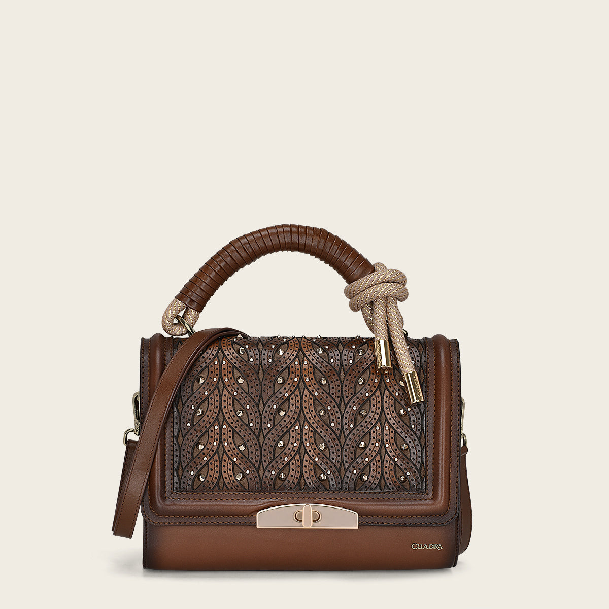 Brown handcrafted handbag with a high detailed stitching - BOD99RS ...