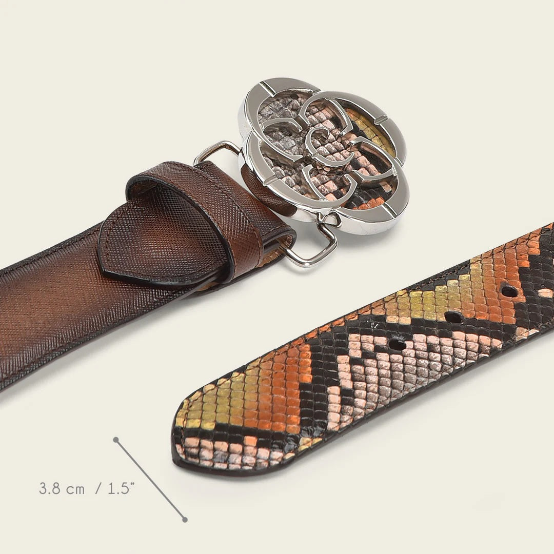 Exotic honey exotic leather elegant belt