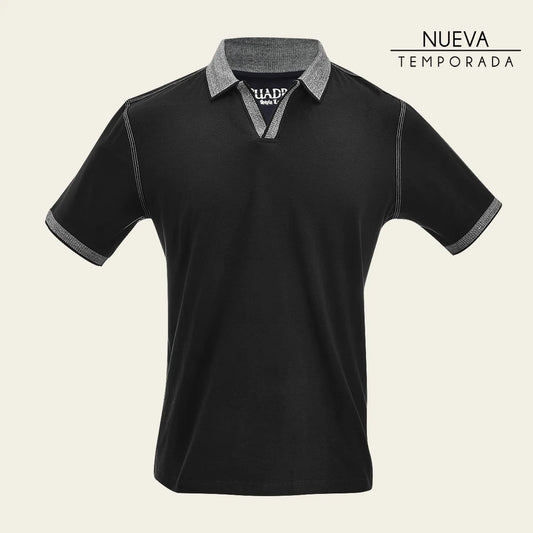Black Polo shirt for men