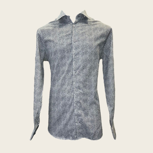 Blue shirt for men with striped print