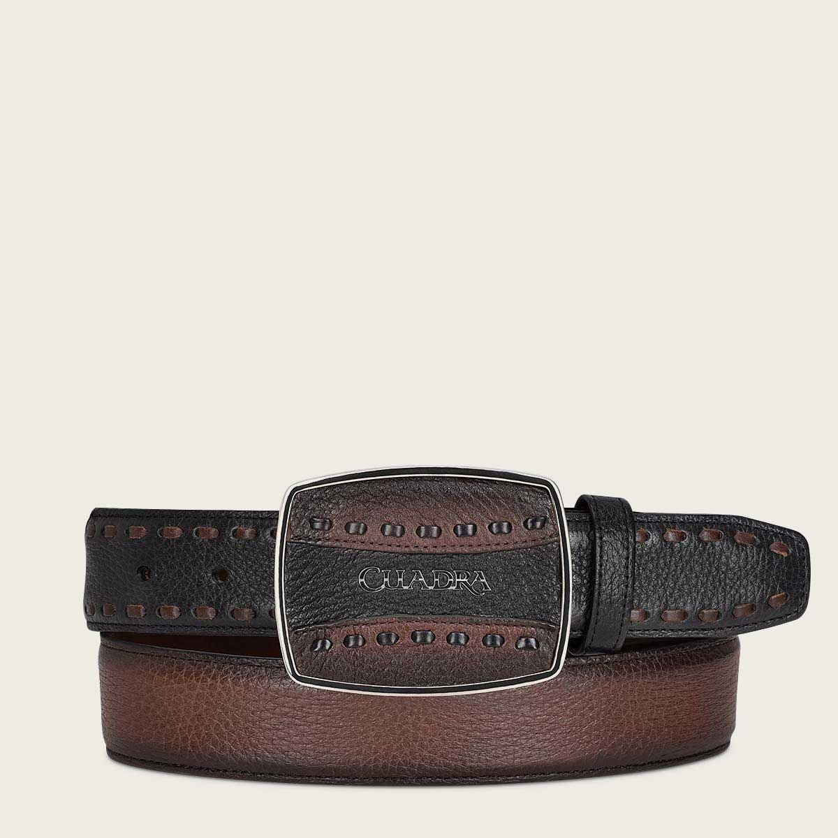 Brown Leather Cowboy Belt