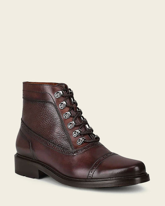 Cuadra Dark Brown Boots: Deer & bovine leather blend strength & style.