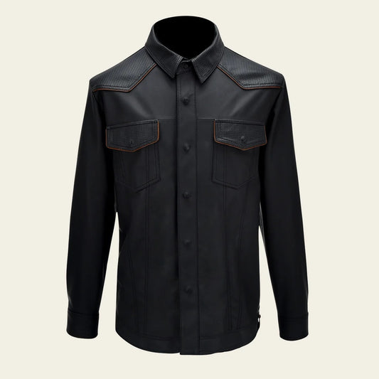 Camisole black leather jacket