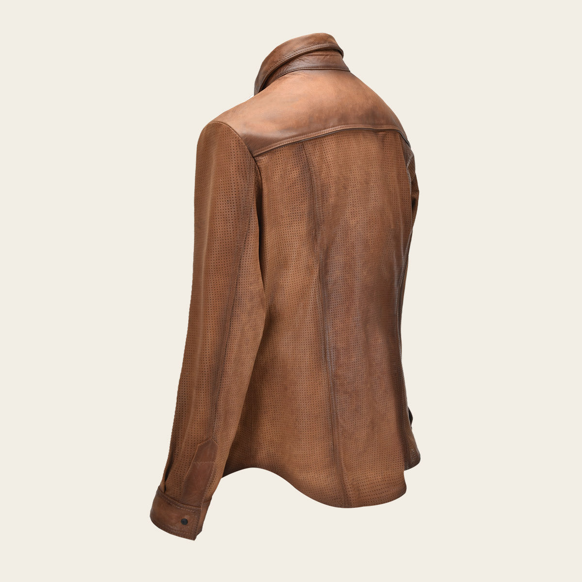 Camisole honey brown leather jacket