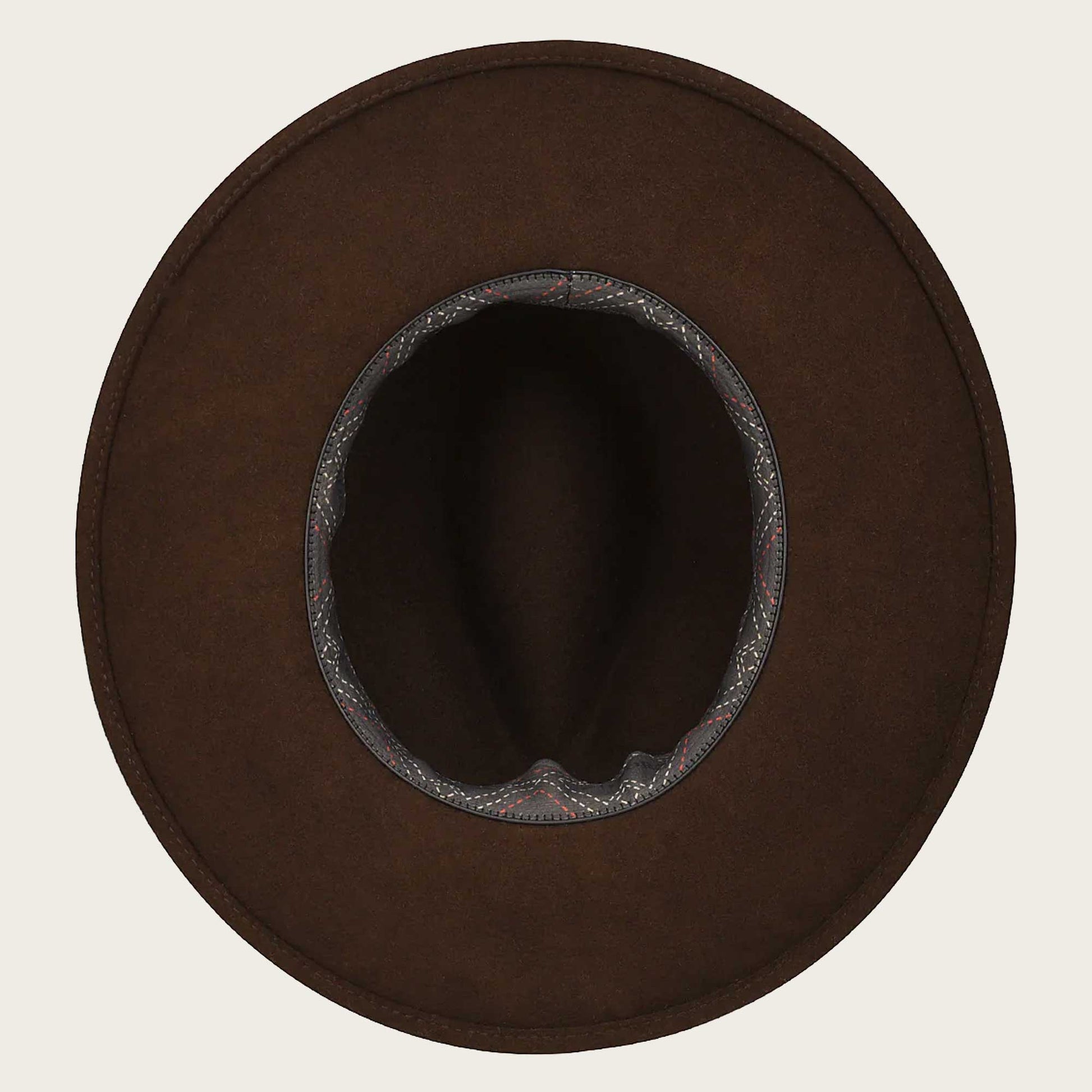 Brown hat with embroidered headband 4 
