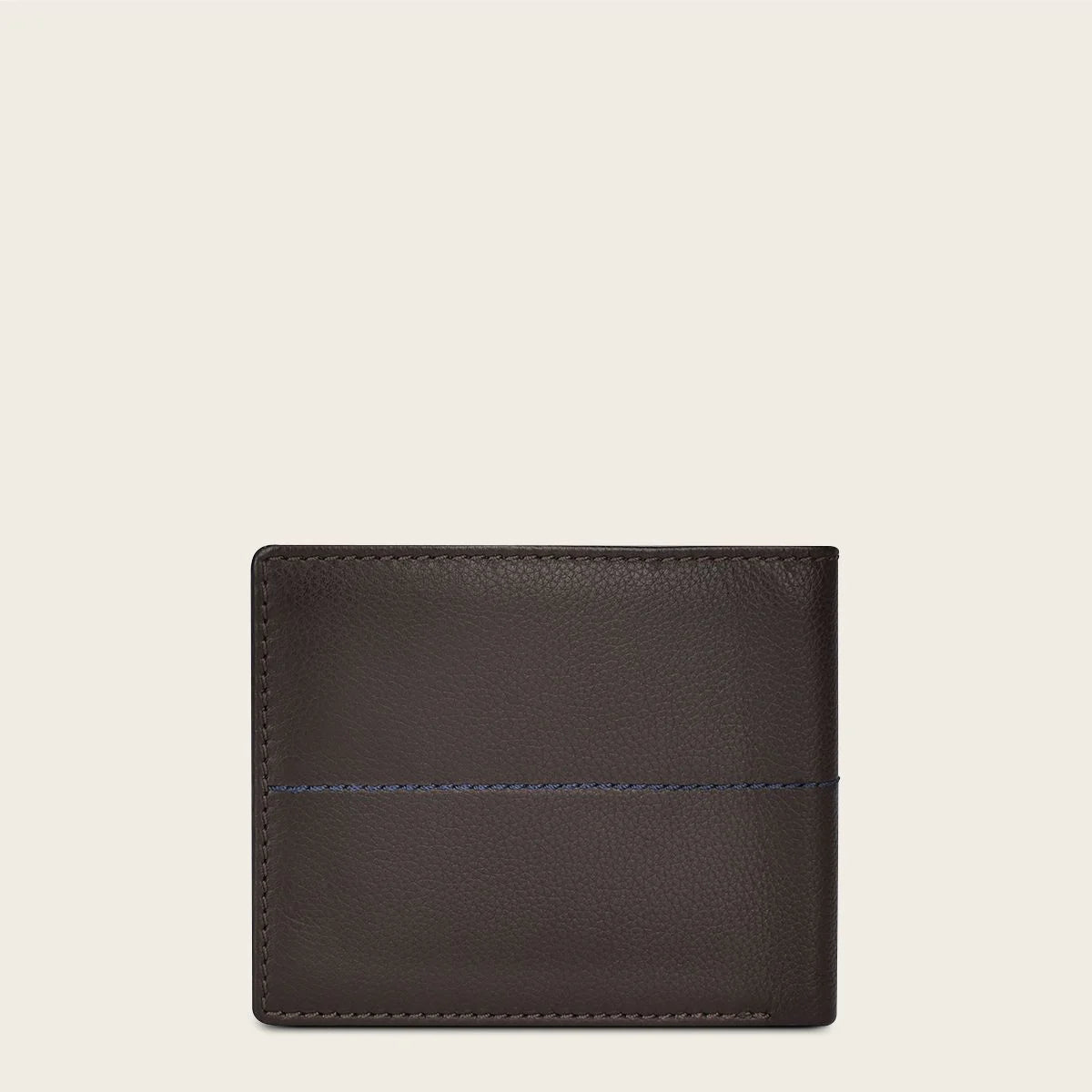 Brown bovine bifold leather wallet 4