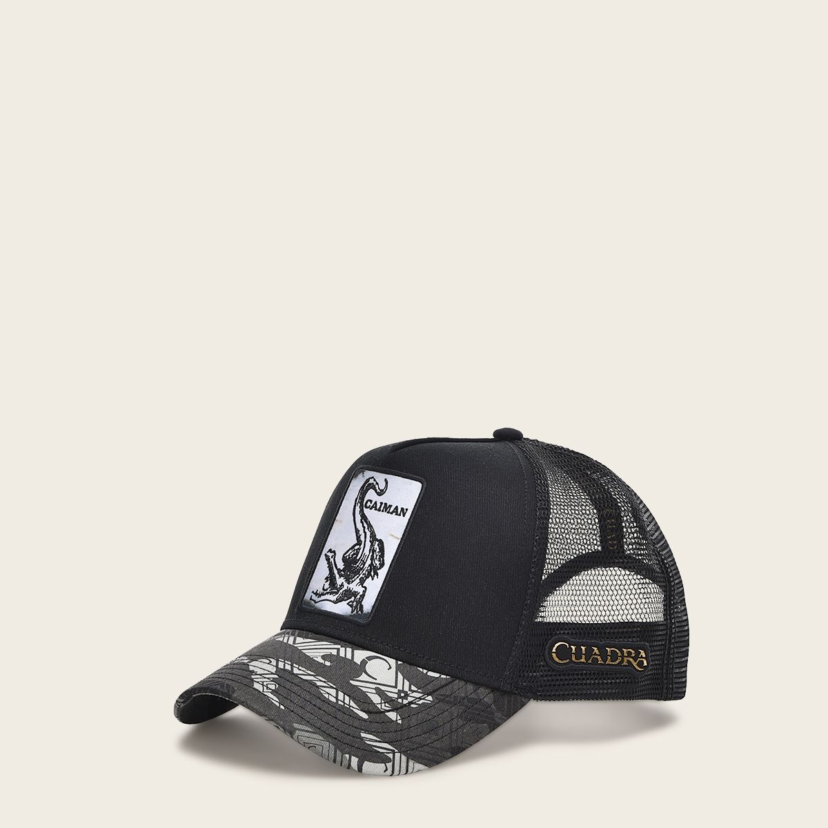 Black snapback cap with Alligator patch 1.5
