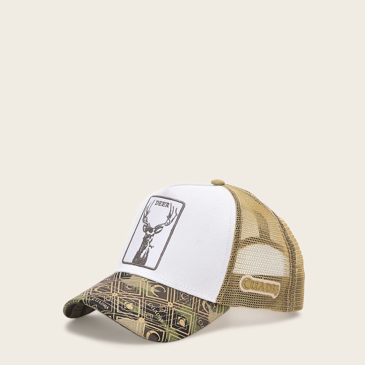 Cuadra camouflage cap with embroidery deer patch