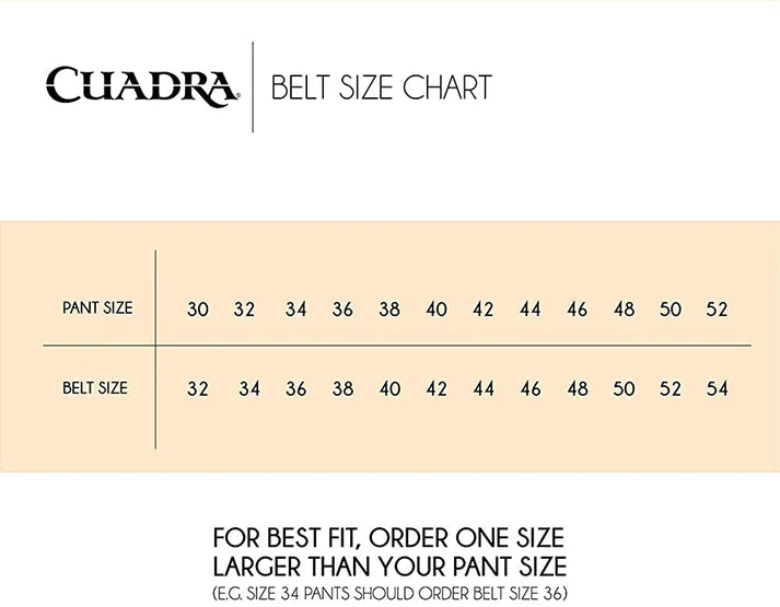 Cuadra's Men's Belt Size