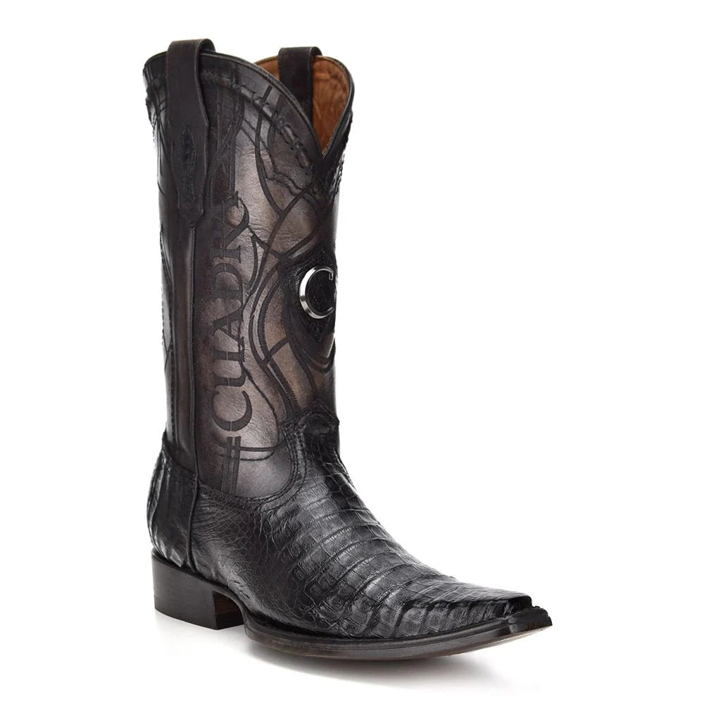 Engraved cayman leather western boots - 1B1NFY - Cuadra Shop
