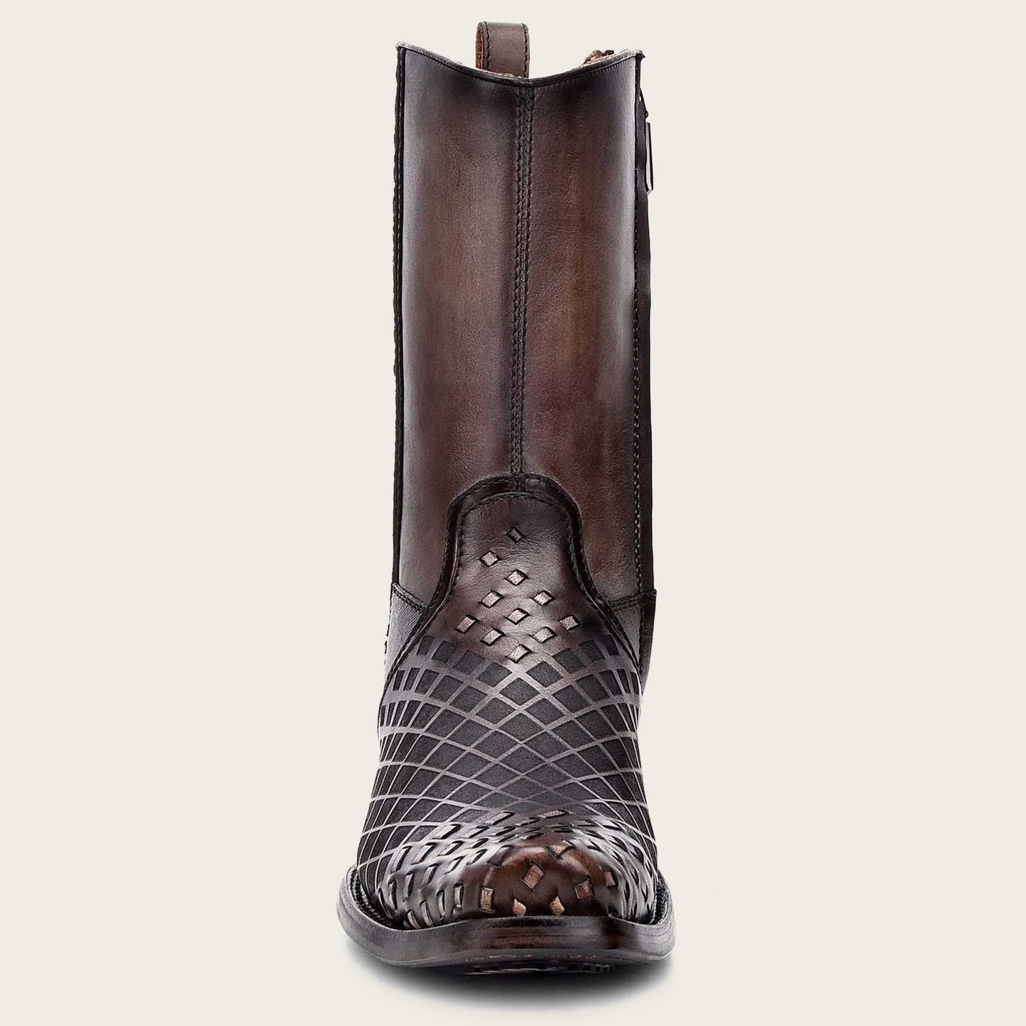 Engraved grey oxford cowboy boots 