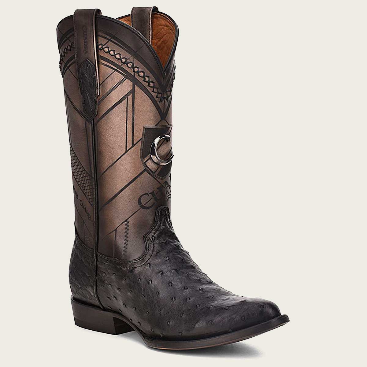 Indulge in the epitome of luxury with our men's traditional Western boots meticulously crafted from genuine ostrich leather.