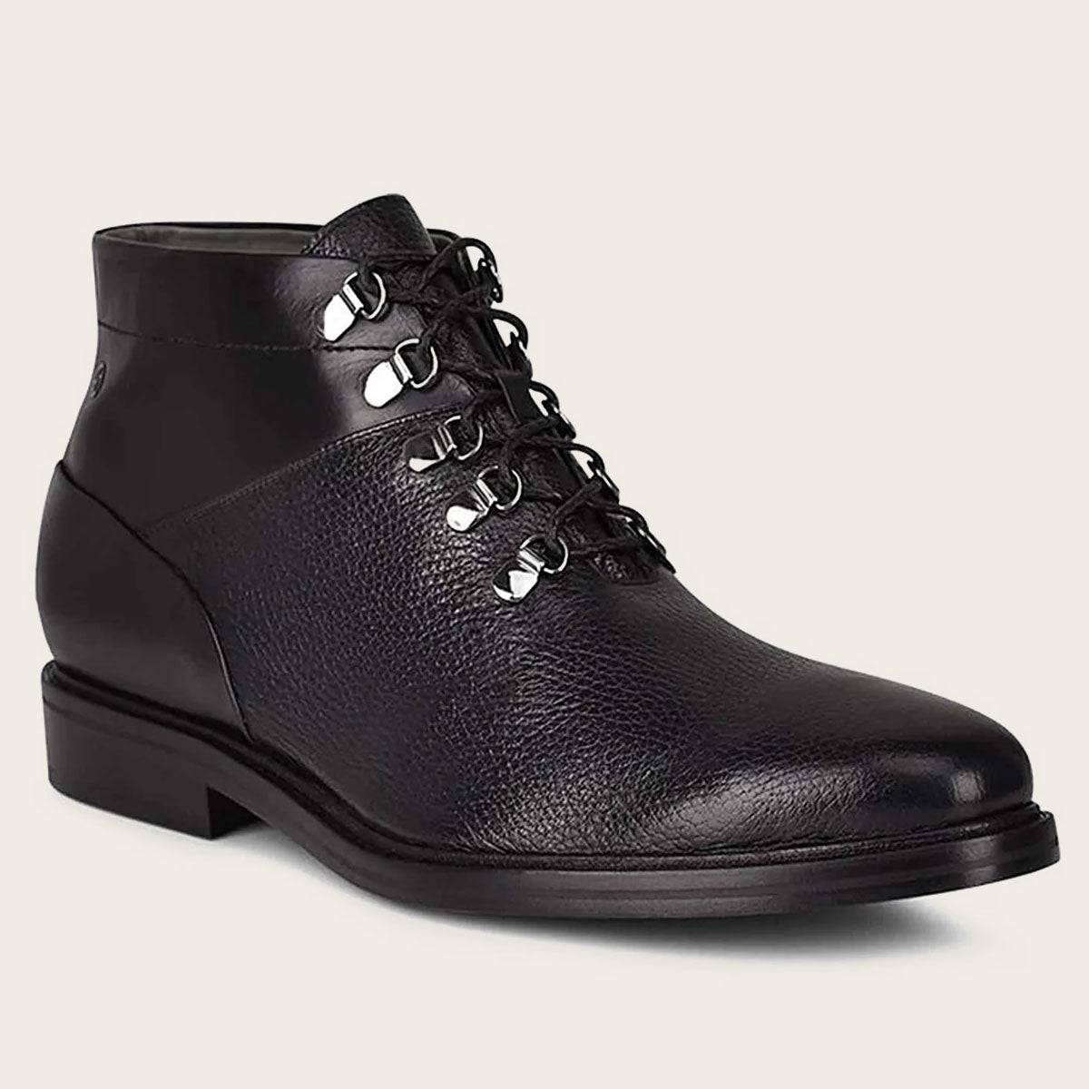 Black deer leather urban bootie - a sophisticated and versatile addition to any wardrobe