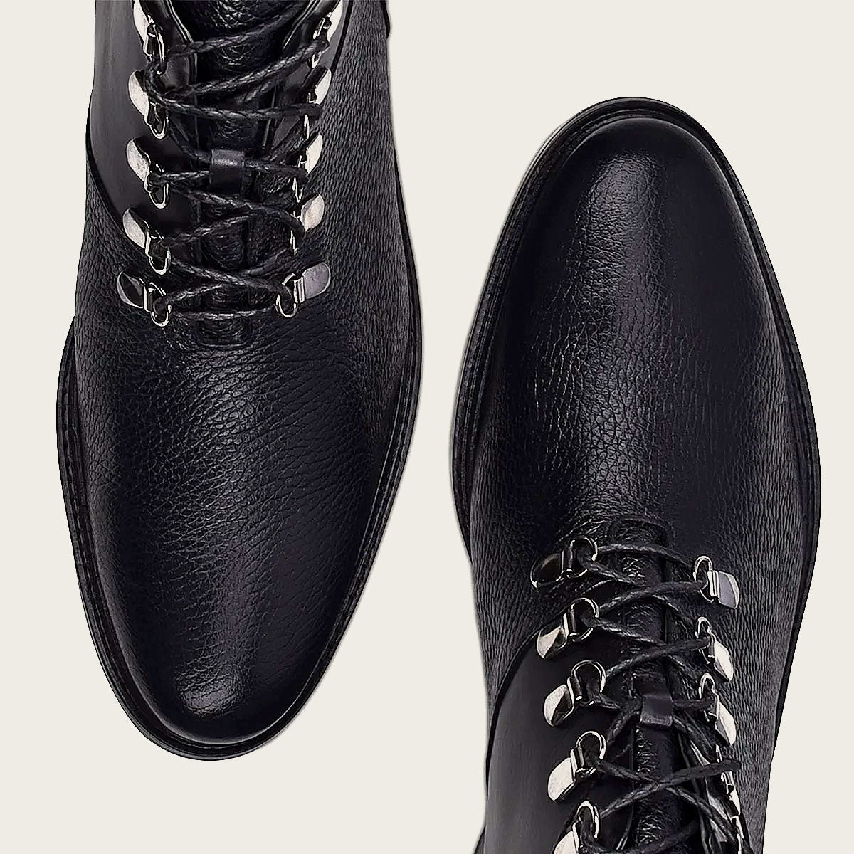Black deer leather urban bootie - a sophisticated and versatile addition to any wardrobe