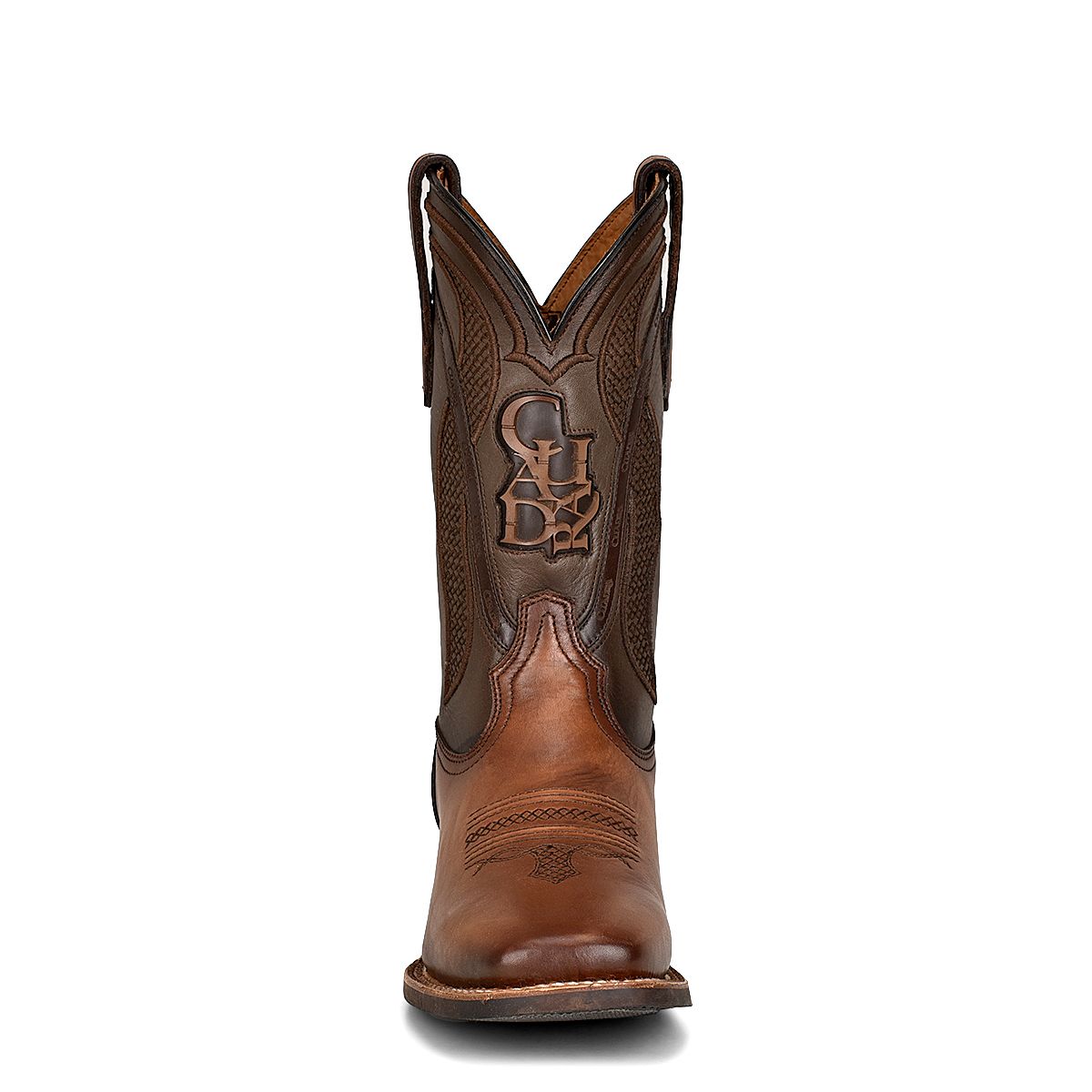 Rodeo cowboy honey brown leather boots