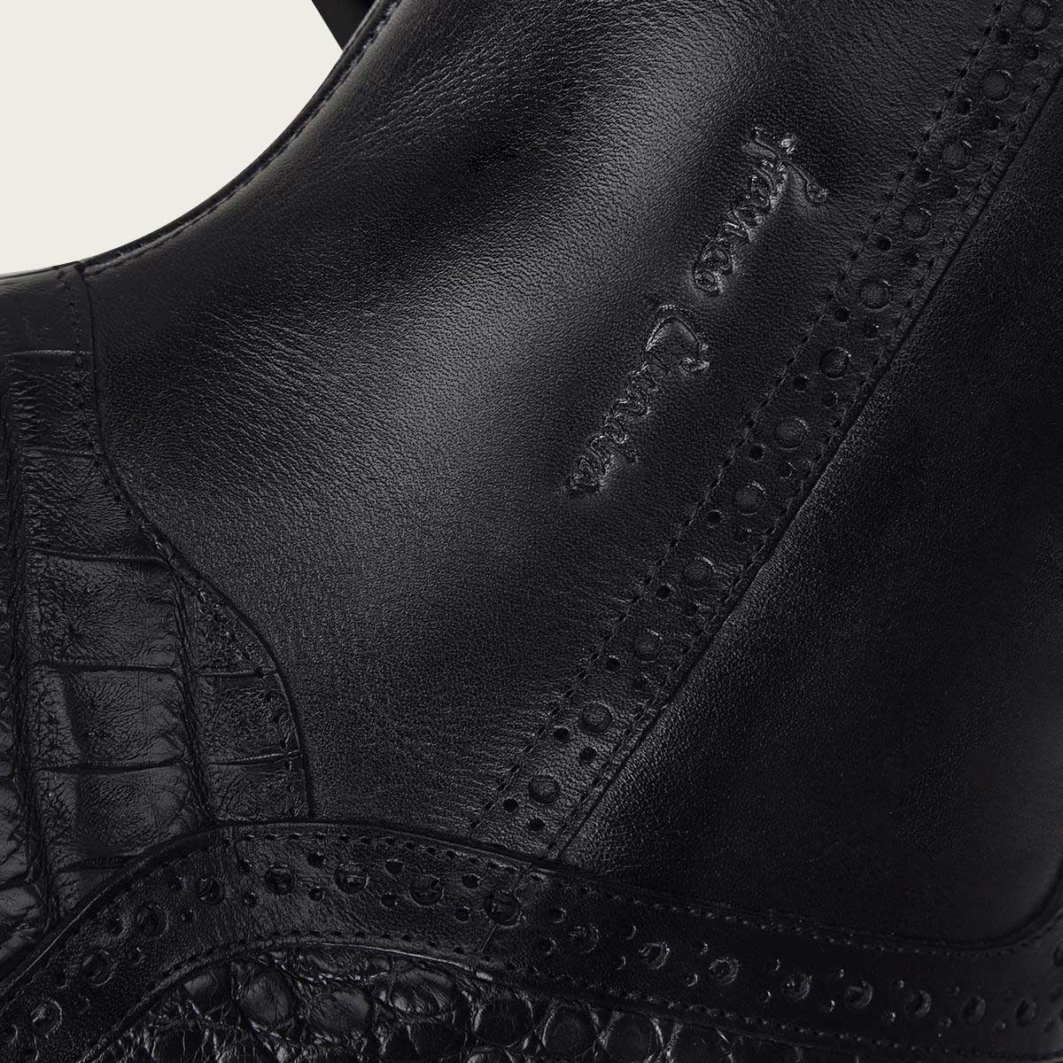 Handmade black bifold exotic leather wallet - B2910AL - Cuadra Shop