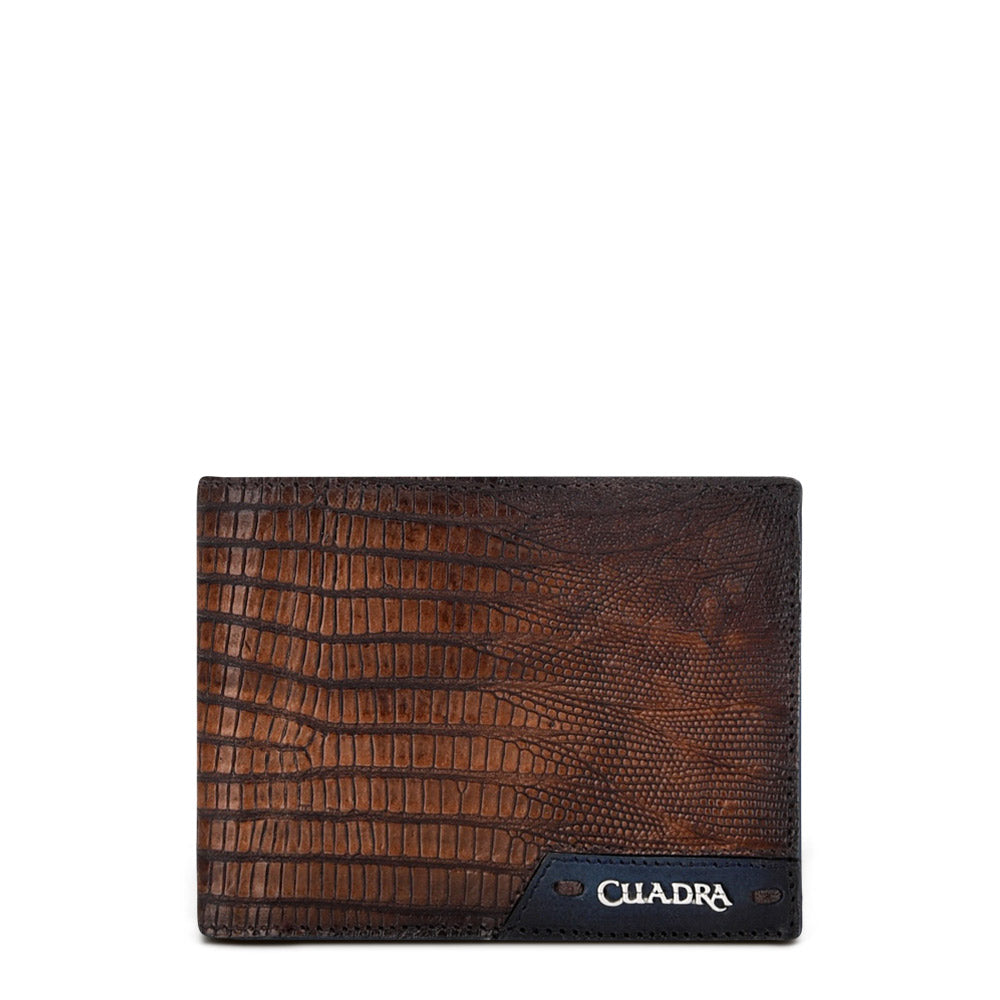 Handmade honey exotic leather wallet for men - B3005LT - Cuadra Shop