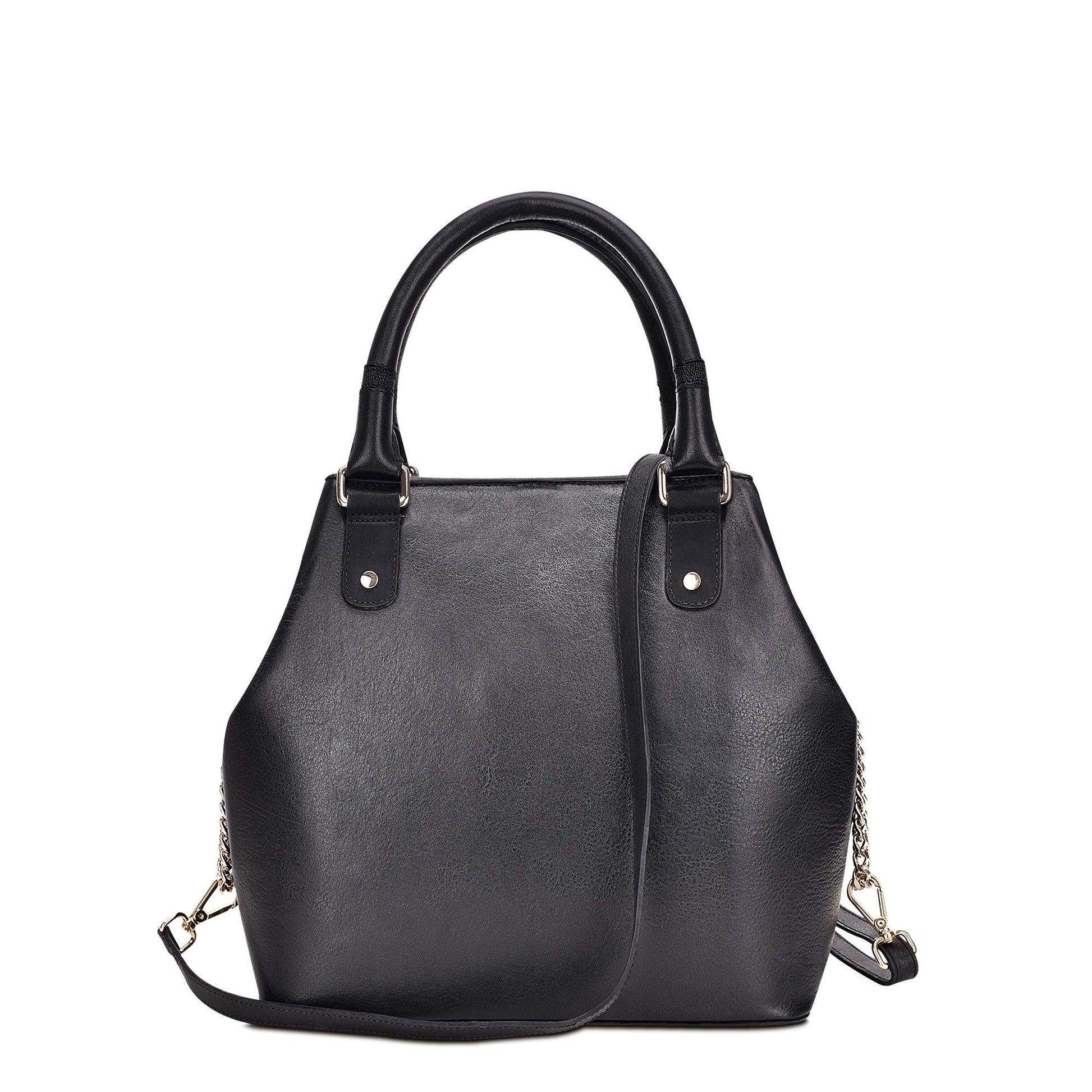 Women's Black Purse Chain Strap Leather Crossbody Handbags