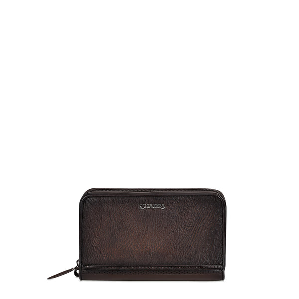 Brown exotic leather cell phone bag - BOD38PI - Cuadra Shop
