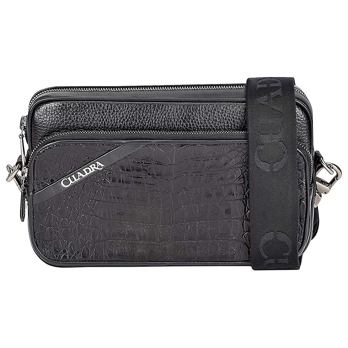 Black exotic leather cell phone bag - BOD38MA - Cuadra Shop