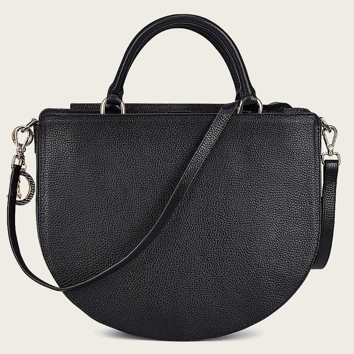 Black leather studs handbag - BOD46MA - Cuadra Shop
