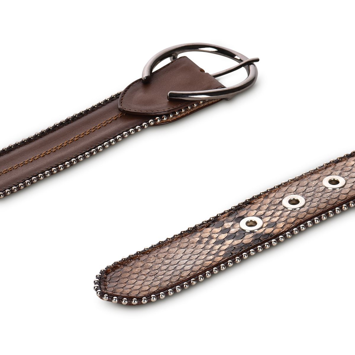 Engraved oxford leather belt - CDA999RS - Cuadra Shop