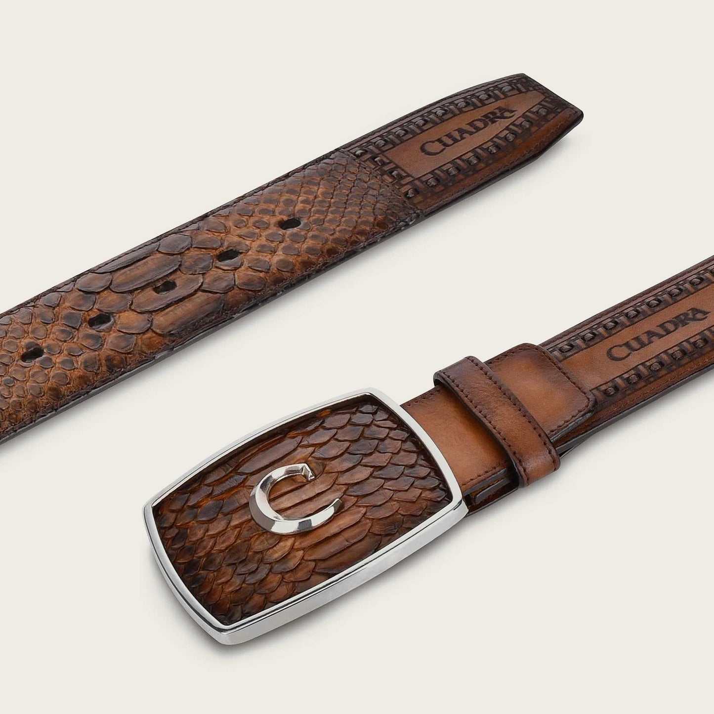 Handmade honey leather belt bag - BO425PI - Cuadra Shop