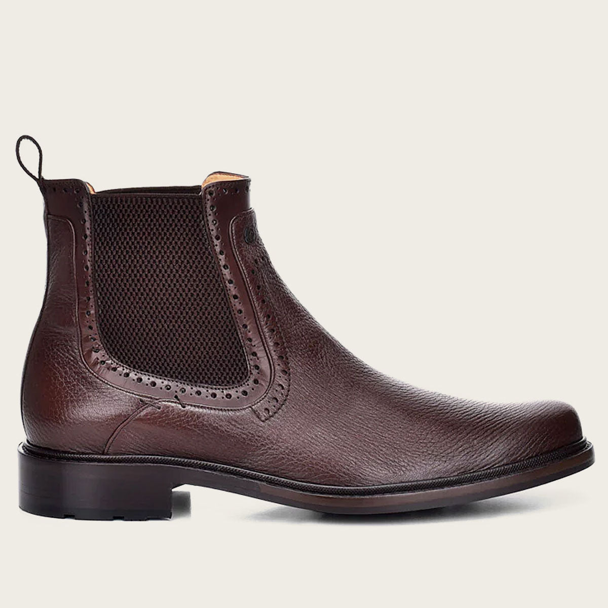 Brown deer leather chelsea boots