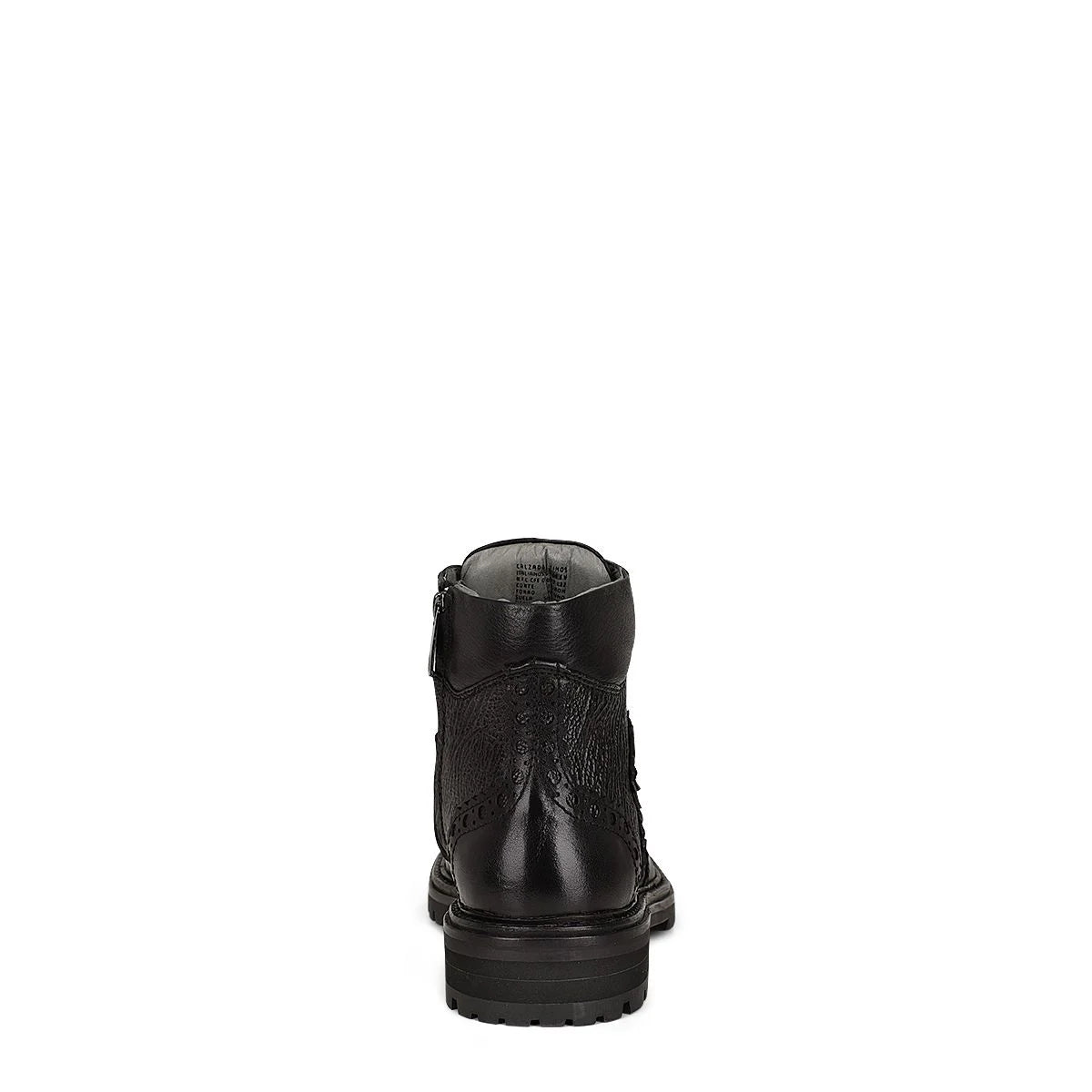 frygt Broderskab frynser Hand-painted black shark leather ankle boots - G94KRSK - Cuadra Shop