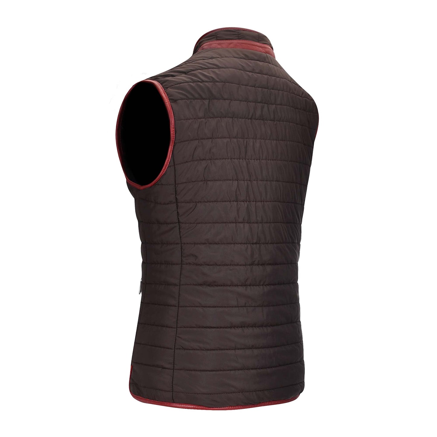 Reversivle warm padded fabric with touches of red 