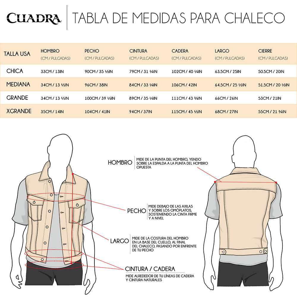 Double view brown vest, Cuadra handwoven details - H239COC - Cuadra Shop
