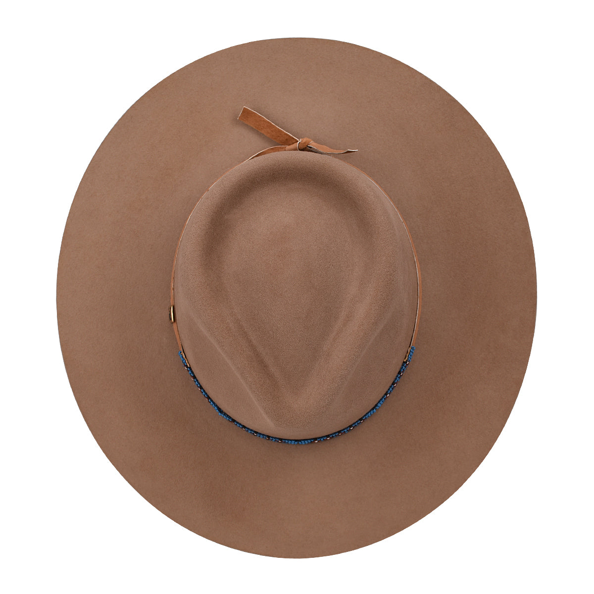 Brown Fur Hat With Beaded Headband 3