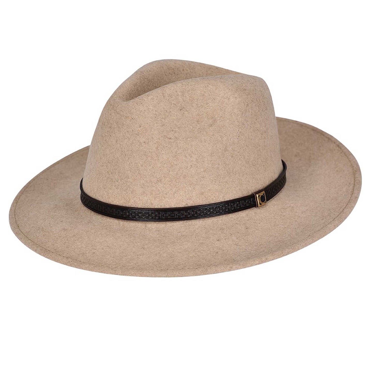 Cuadra sand color hat with leather belt