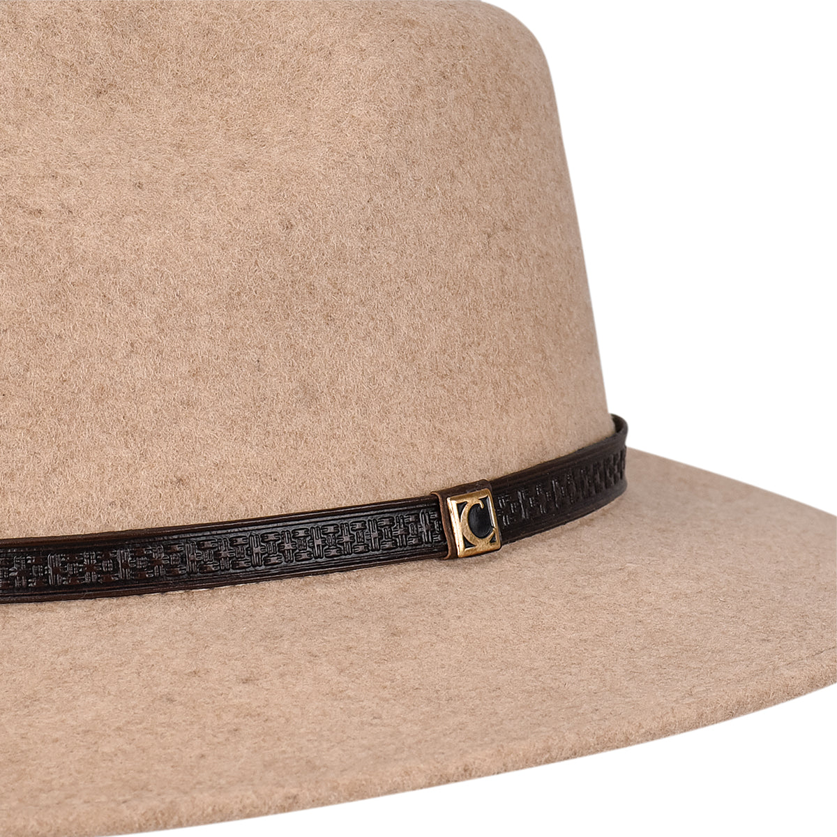 Cuadra sand color hat with leather belt