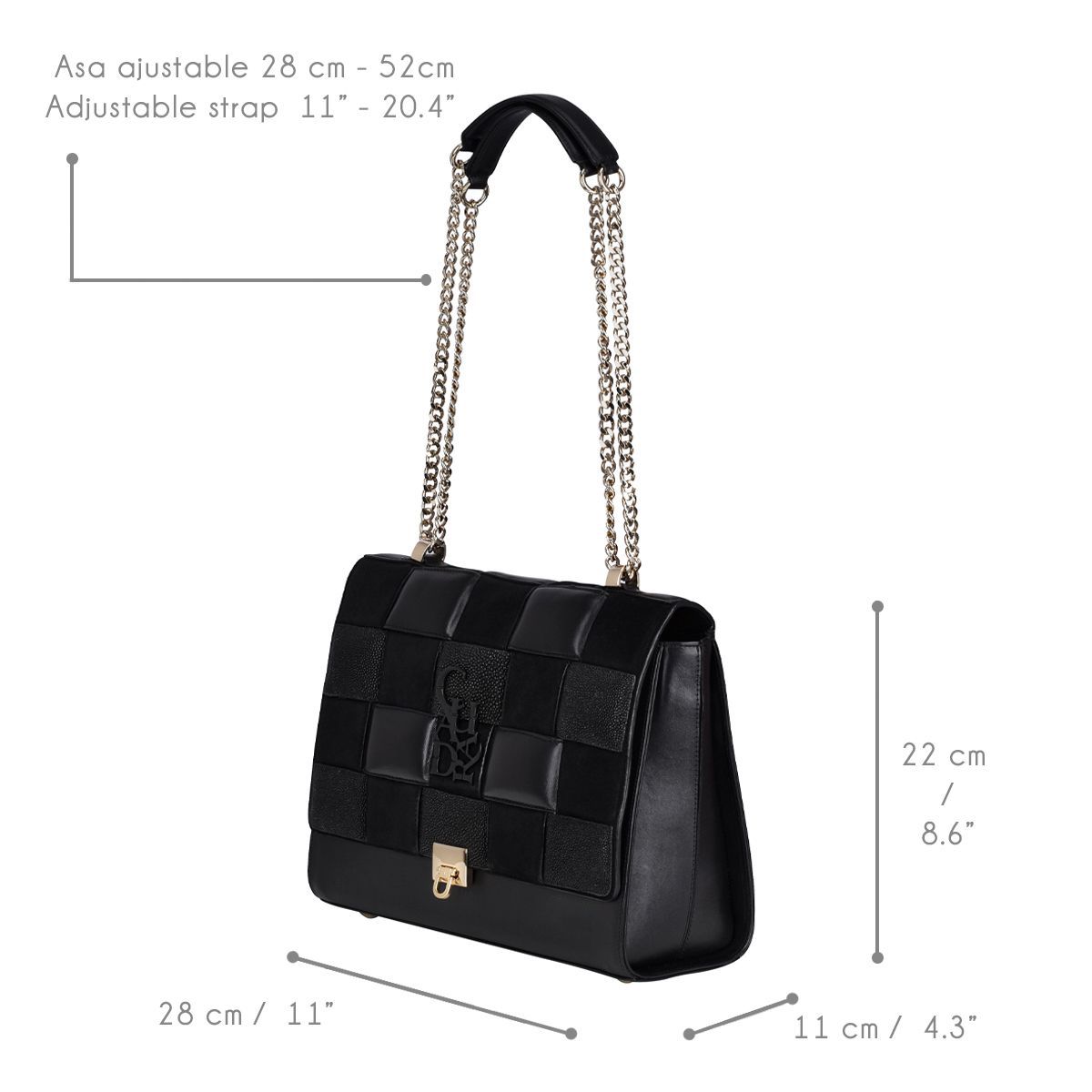 Leather handbag Erva Black in Leather - 24034128